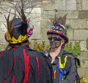 Blacked-up Morris dancers